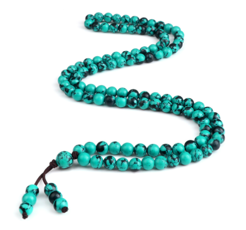 Tidal Vibes mens-natural-stone-malachite-108-beaded-necklace