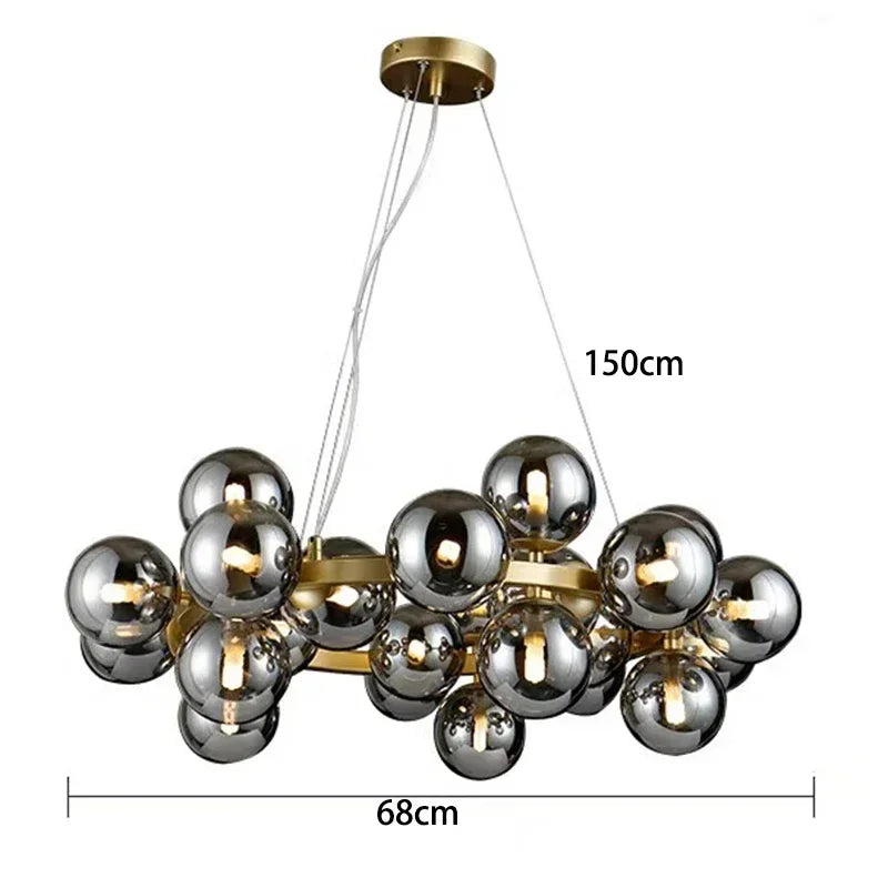 Tidal Vibes Modern Glass LED Pendant Light Indoor