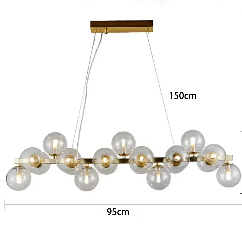 Tidal Vibes Modern Glass LED Pendant Light Indoor
