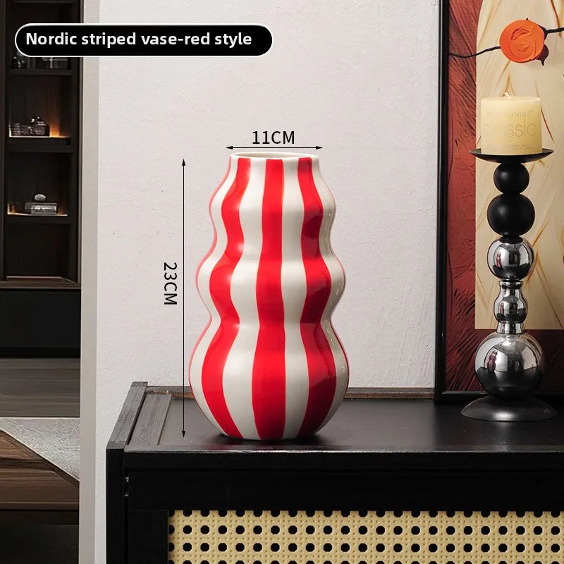 Tidal Vibes modern-niche-minimalist-striped-vases-flower-arrangements