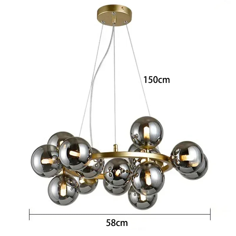 Tidal Vibes Modern Glass LED Pendant Light Indoor