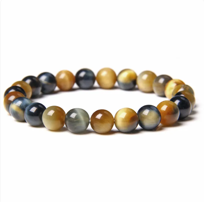 Tidal Vibes 8mm-semi-precious-stone-blue-tiger-stone-handmade-jewelry-couple-bracelet