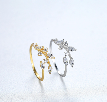 Tidal Vibes fresh-flower-adjustable-zircon-ring-for-women