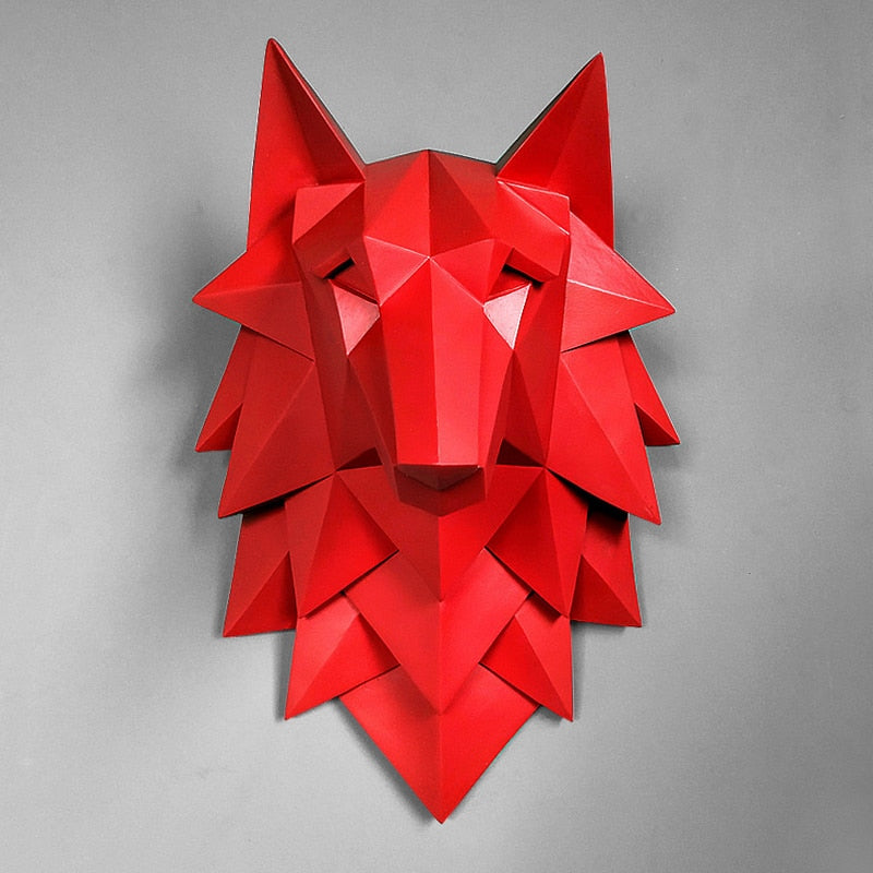 Tidal Vibes geometric-wolf-head-wall-decor-for-living-room