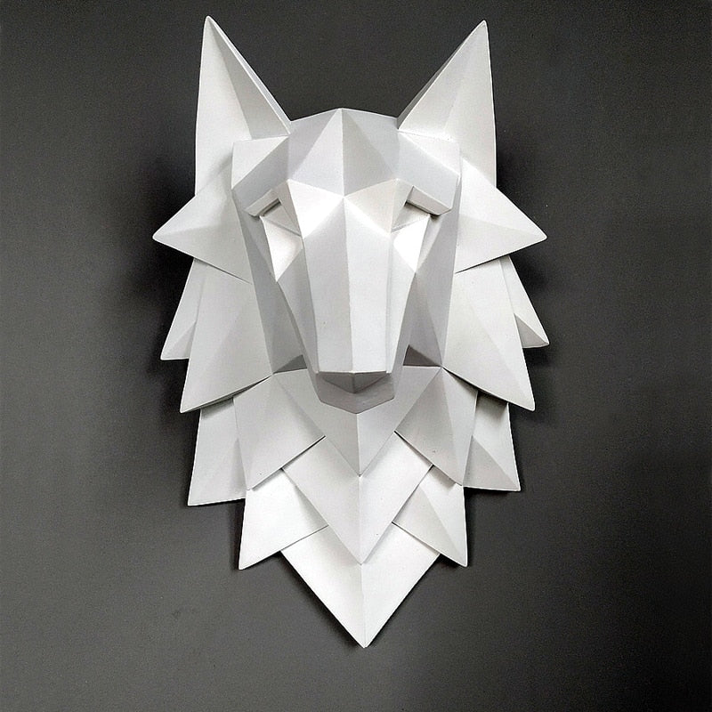 Tidal Vibes geometric-wolf-head-wall-decor-for-living-room