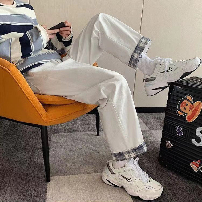 Tidal Vibes high-waist-denim-cargo-pants-with-nine-points