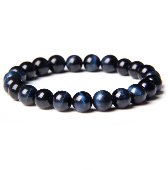 Tidal Vibes 8mm-semi-precious-stone-blue-tiger-stone-handmade-jewelry-couple-bracelet