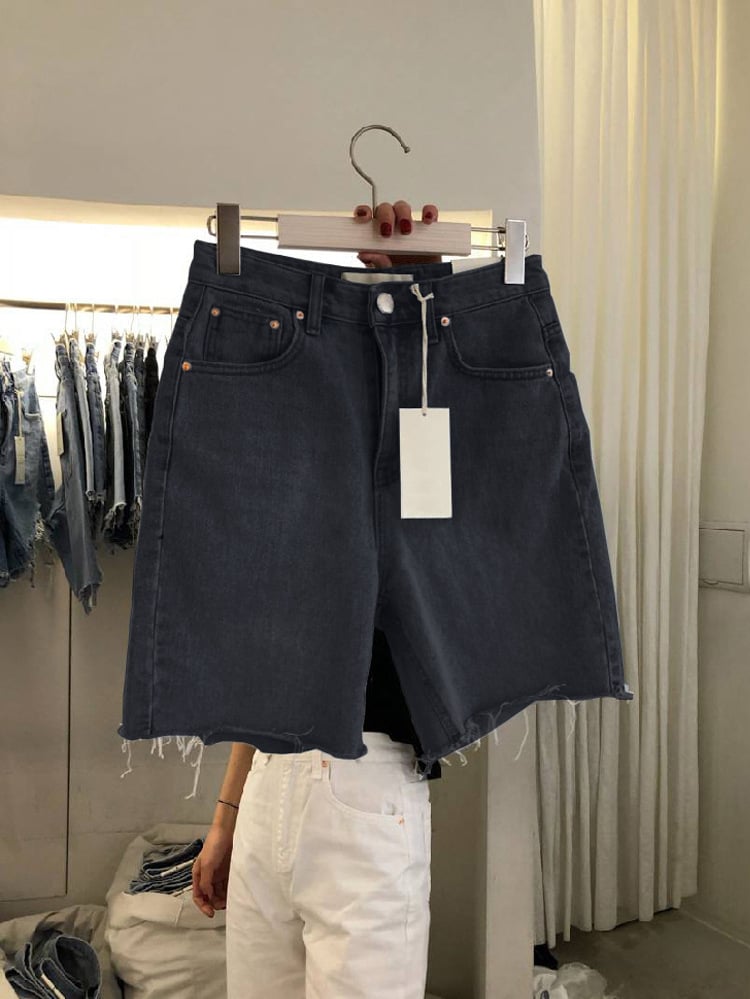 Tidal Vibes loose-casual-womens-five-point-denim-shorts