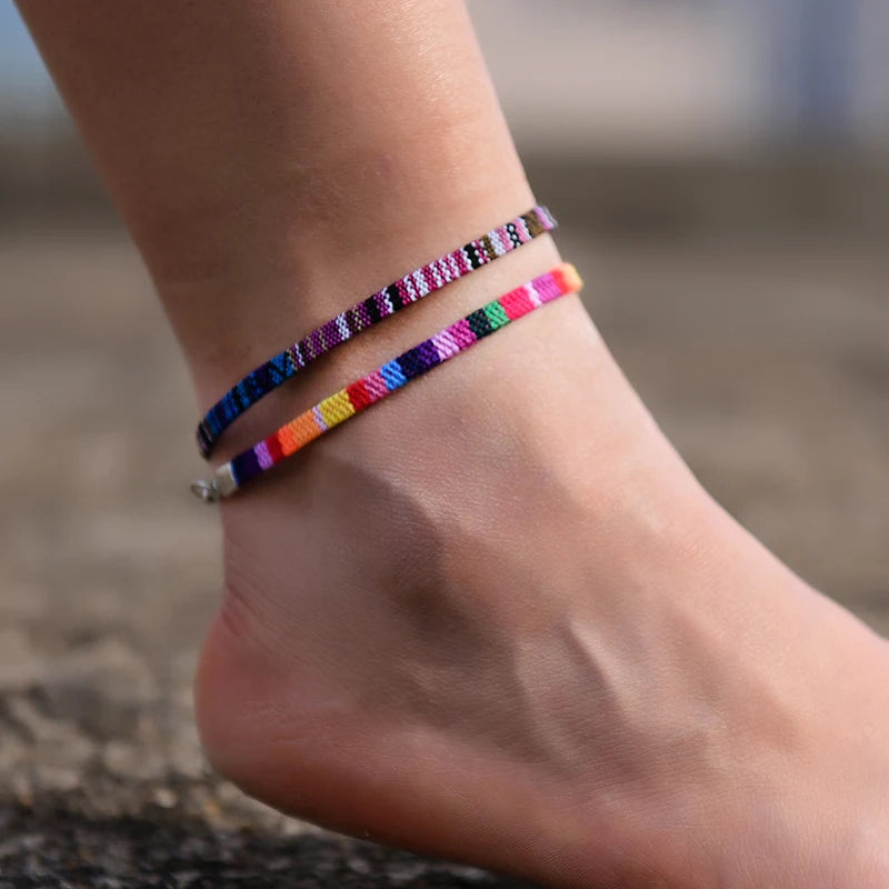 Tidal Vibes Bohemian Rope Anklets Set Men & Women