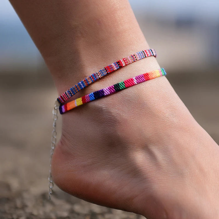 Tidal Vibes Bohemian Rope Anklets Set Men & Women