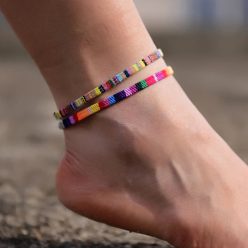 Tidal Vibes Bohemian Rope Anklets Set Men & Women