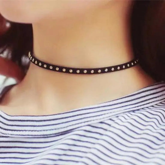 Tidal Vibes Bohemian Rivet Choker Necklace Fashionable