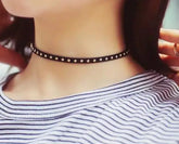 Tidal Vibes Bohemian Rivet Choker Necklace Fashionable