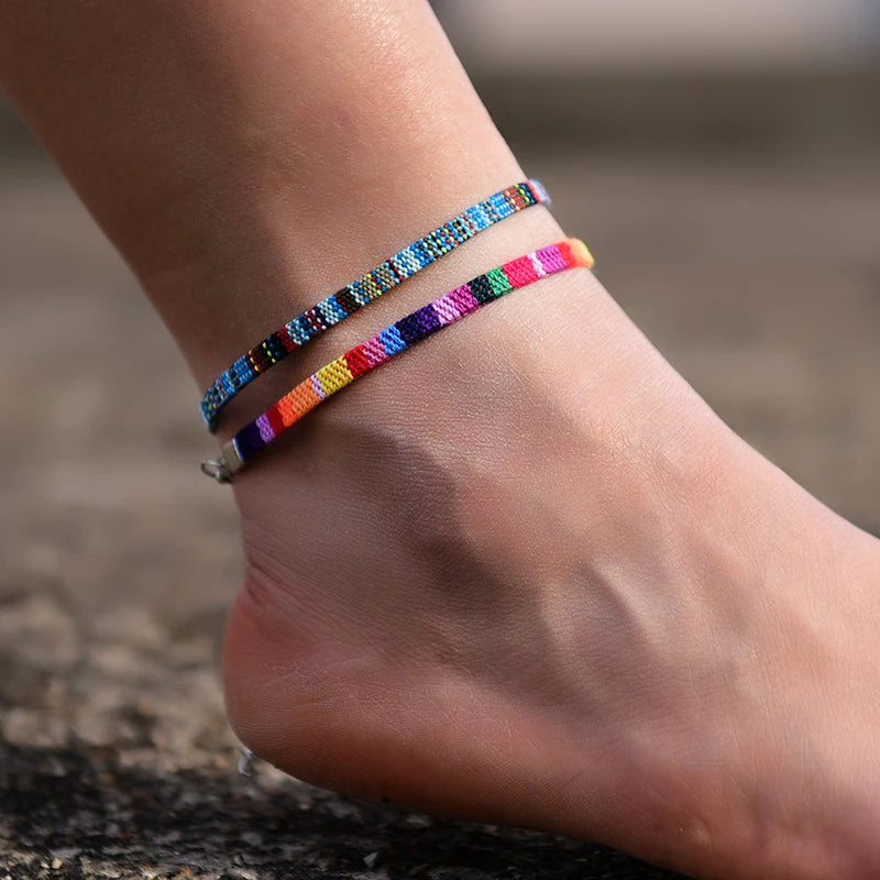 Tidal Vibes Bohemian Rope Anklets Set Men & Women