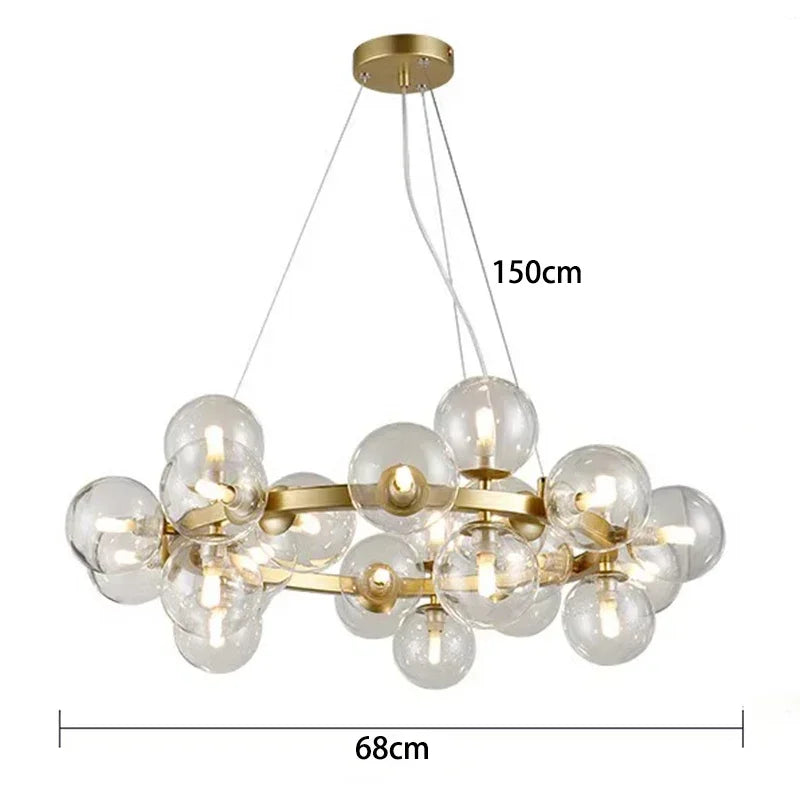 Tidal Vibes Modern Glass LED Pendant Light Indoor