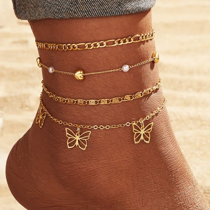 Tidal Vibes 18K Gold Plated Anklet Bracelet Women