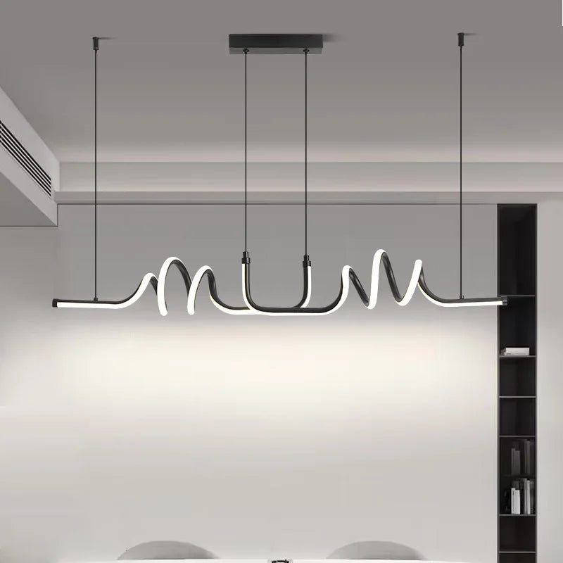 Tidal Vibes pendant-light-black-led-chandelier-modern-minimalist-dinin