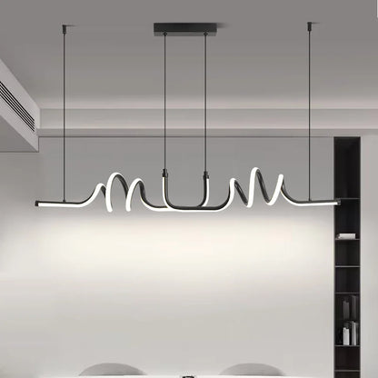 Tidal Vibes pendant-light-black-led-chandelier-modern-minimalist-dinin