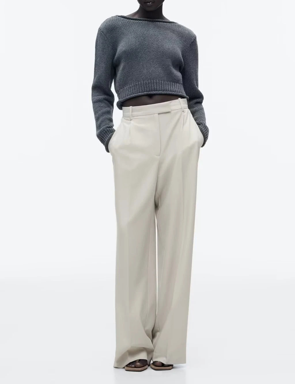 Tidal Vibes high-waist-wide-leg-pants-bla-loose-profional