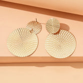 Tidal Vibes Bohemian Geometric Round Earrings Women
