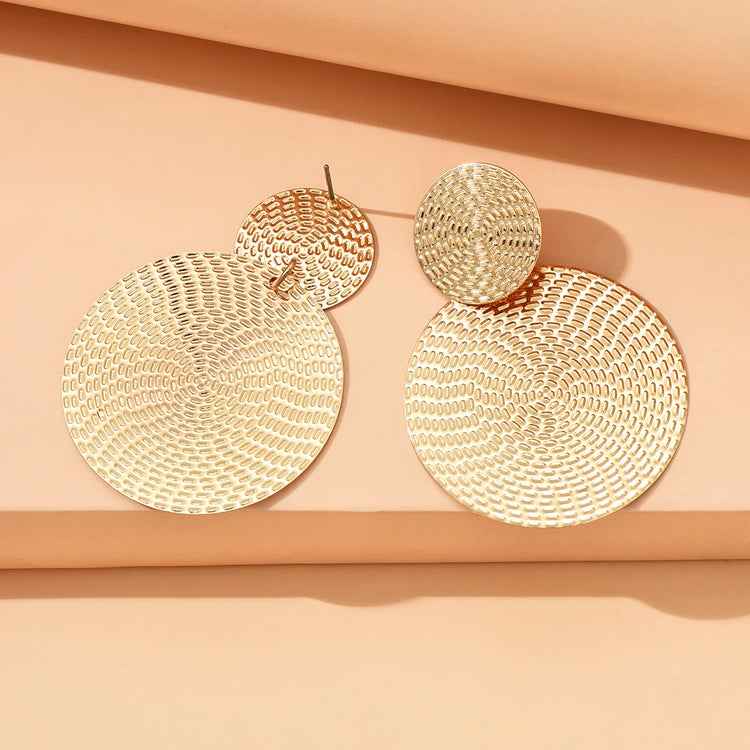 Tidal Vibes Bohemian Geometric Round Earrings Women