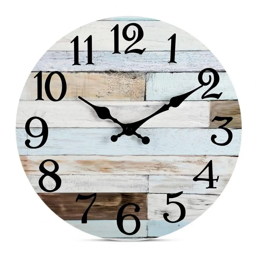 Tidal Vibes wooden-wall-clock-number-wall-clock-vintage-rustic-wood-wall-clock