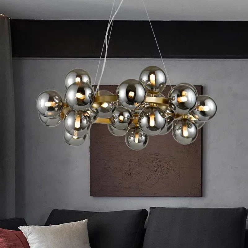 Tidal Vibes Modern Glass LED Pendant Light Indoor
