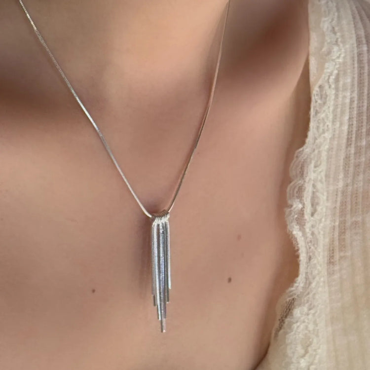 Tidal Vibes fashionable-fringed-necklace-womens-long-style-pendan