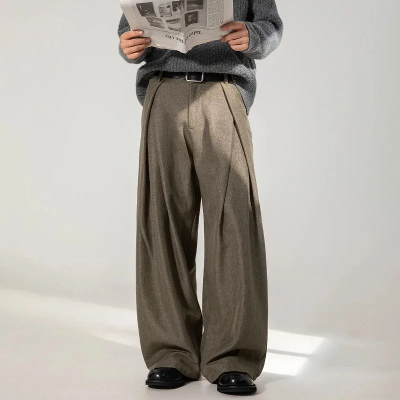 Tidal Vibes mens-wide-leg-trousers-high-waist-pleated-casual-pants