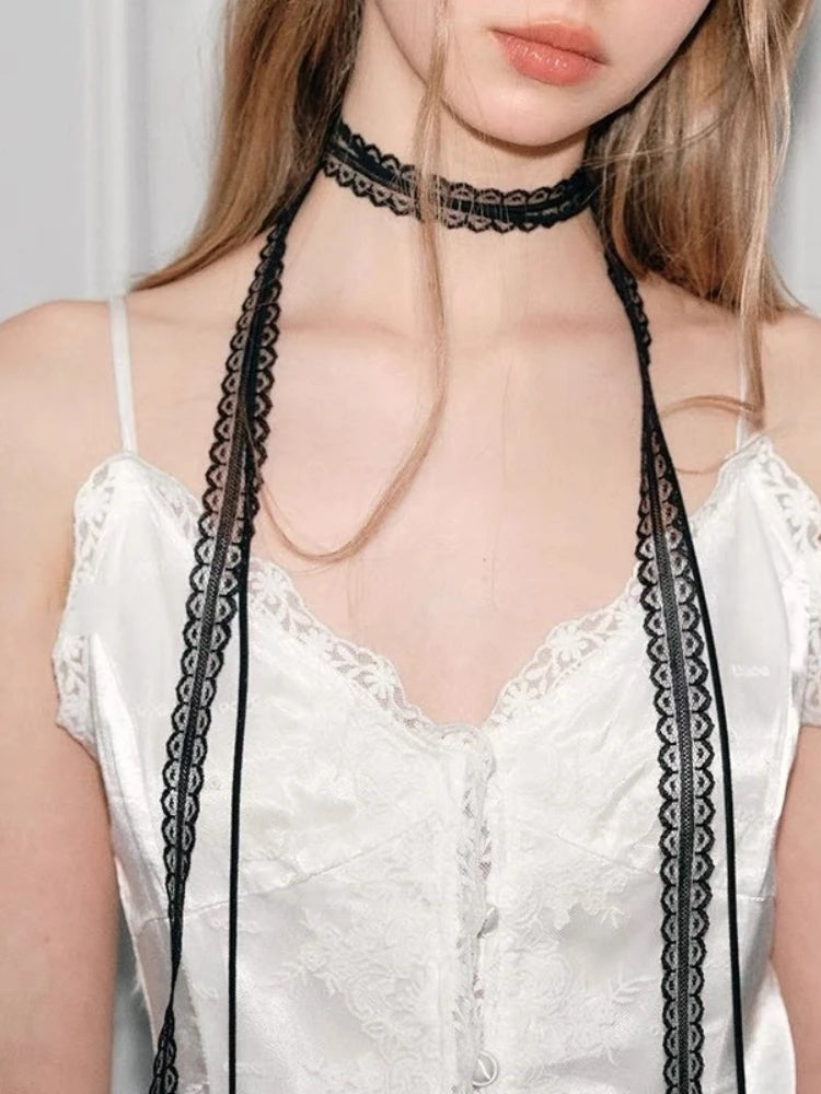 Tidal Vibes 2-pcs-retro-lace-ribbon-bow-neckband-women-fashio