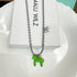Tidal Vibes Enamel Horse Pendant Necklace Colorful