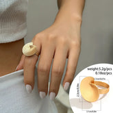 Tidal Vibes irregular-chunky-big-geometric-gold-silver-color-rings-for-women-