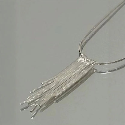Tidal Vibes fashionable-fringed-necklace-womens-long-style-pendan