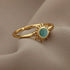 Tidal Vibes Gold Heart Stainless Steel Ring Women