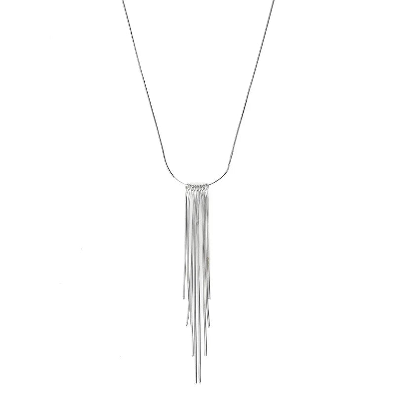 Tidal Vibes fashionable-fringed-necklace-womens-long-style-pendan