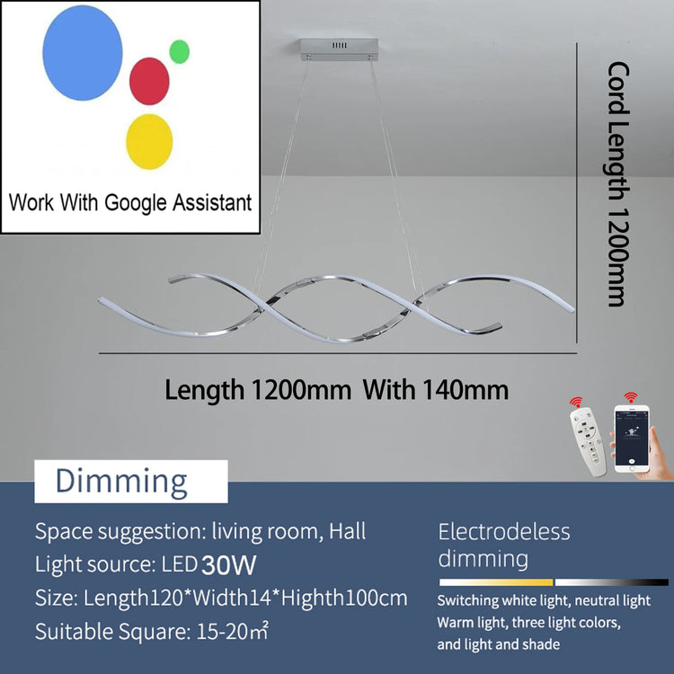 Tidal Vibes pendant-lights-modern-simple-dining-room-lights-for-kitchen-long