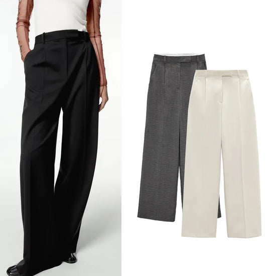 Tidal Vibes high-waist-wide-leg-pants-bla-loose-profional
