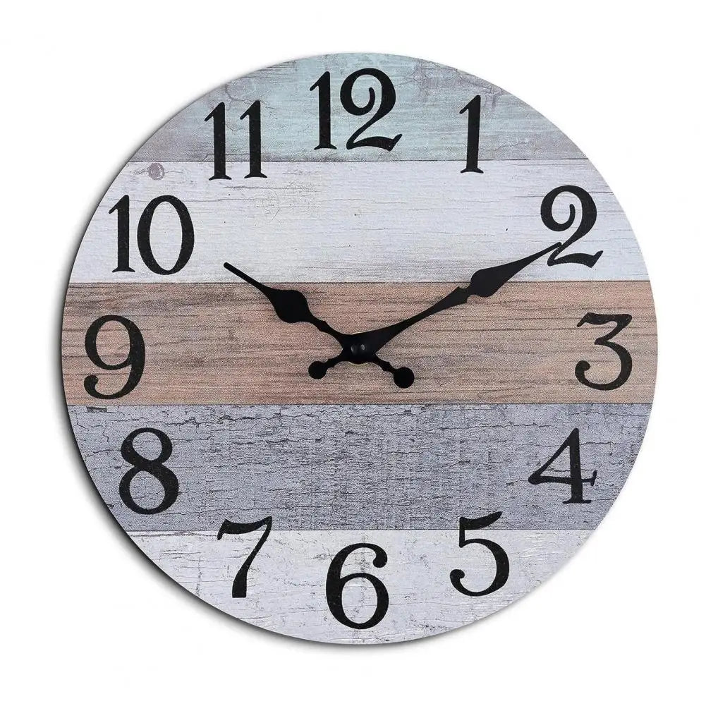 Tidal Vibes wooden-wall-clock-number-wall-clock-vintage-rustic-wood-wall-clock