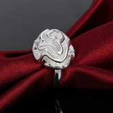 Tidal Vibes 925 Silver Rose Flower Jewelry Set Women