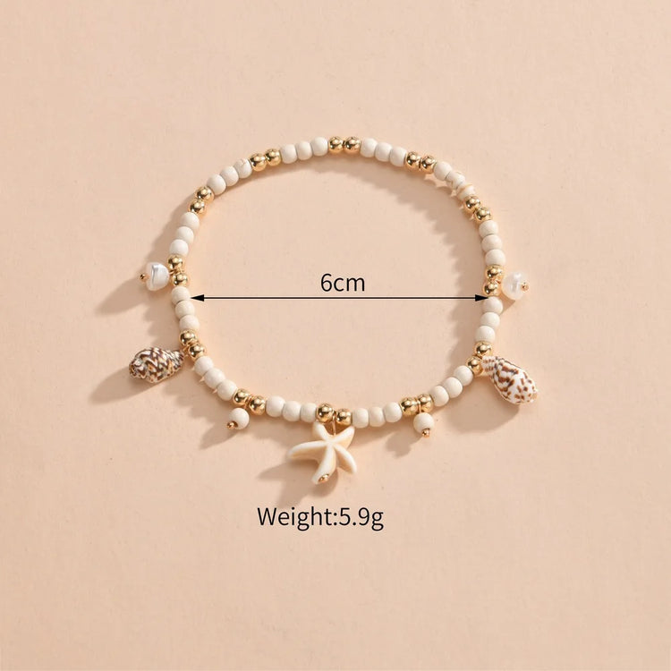 Tidal Vibes Vintage Layered Anklet Bracelets Women