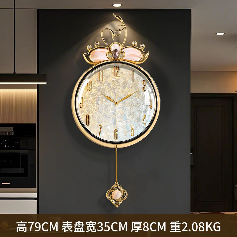 Tidal Vibes nordic-round-wall-clocks-modern-luxury-living-room