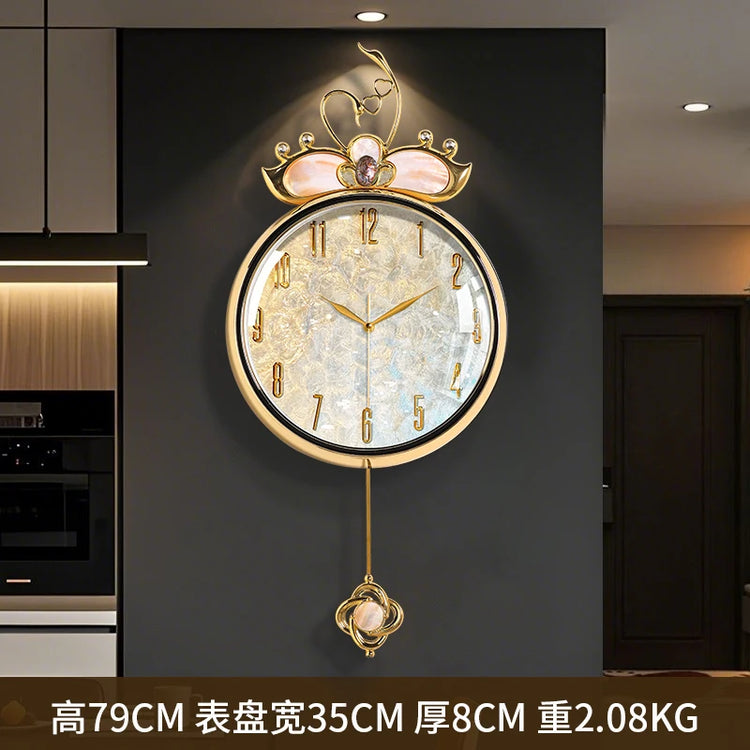 Tidal Vibes nordic-round-wall-clocks-modern-luxury-living-room