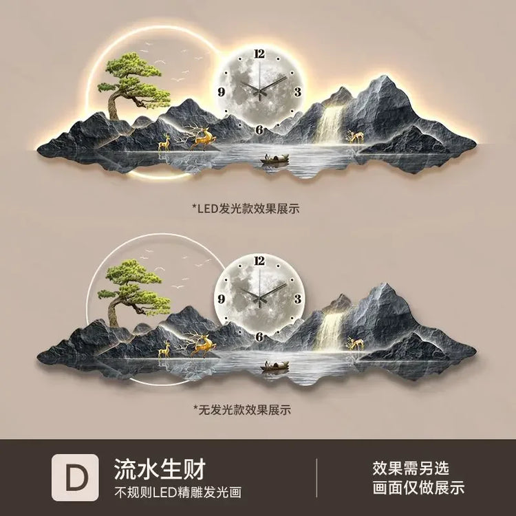 Tidal Vibes nordic-wall-clock-in-the-living-room-led-wall-corner-clock