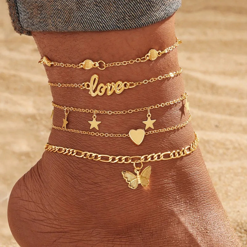 Tidal Vibes 18K Gold Plated Anklet Bracelet Women