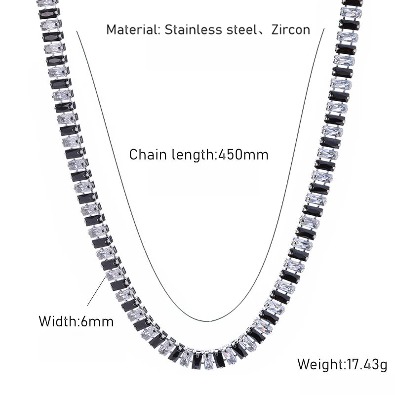 Tidal Vibes Tennis Necklace Set Women Girls Zircon