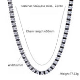 Tidal Vibes Tennis Necklace Set Women Girls Zircon
