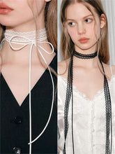 Tidal Vibes 2-pcs-retro-lace-ribbon-bow-neckband-women-fashio