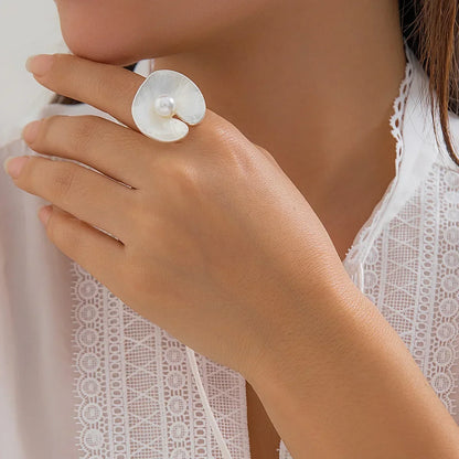 Tidal Vibes irregular-chunky-big-geometric-gold-silver-color-rings-for-women-