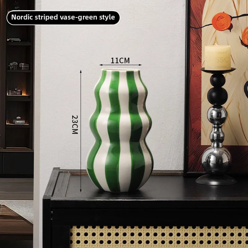 Tidal Vibes modern-niche-minimalist-striped-vases-flower-arrangements