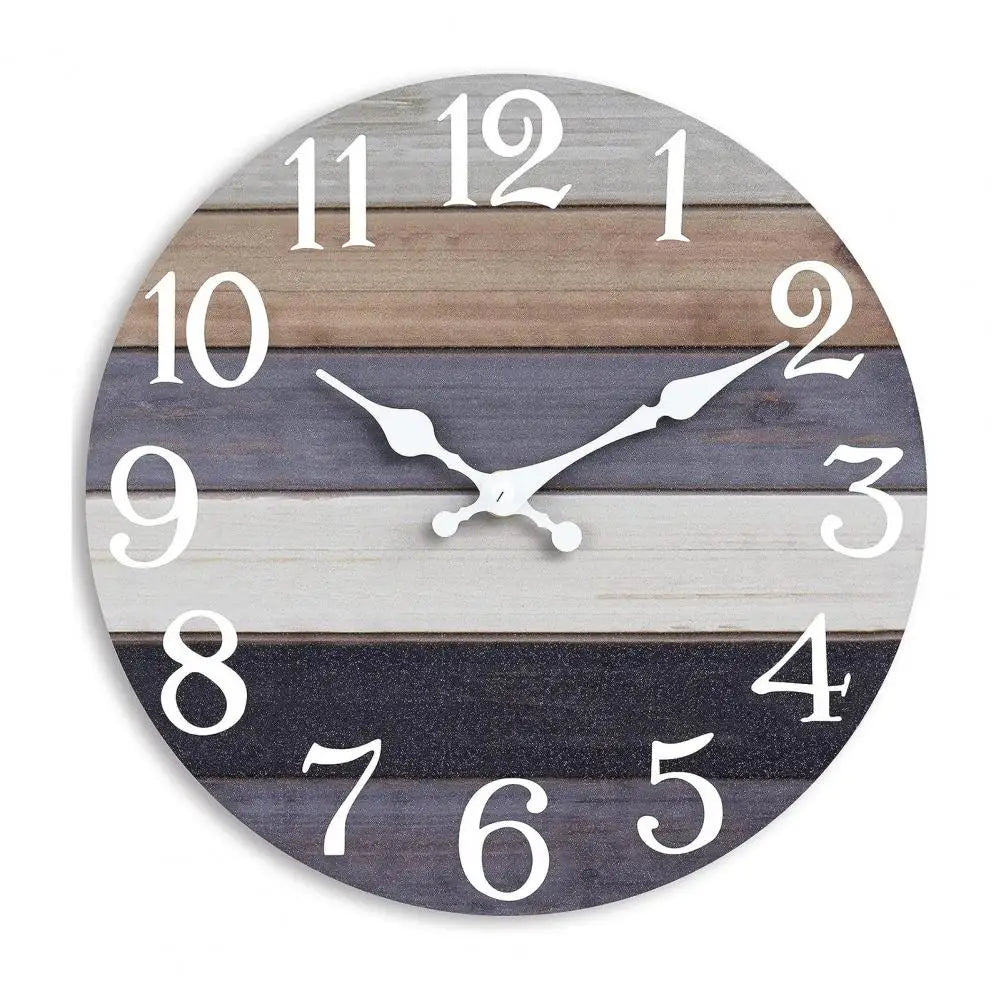 Tidal Vibes wooden-wall-clock-number-wall-clock-vintage-rustic-wood-wall-clock